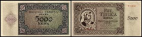 State Bank
 5000 Kuna 15.7.1943, (B-H267a/Ser. 1 Bst.) P-14 I
