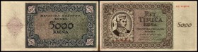 State Bank
 5000 Kuna 15.7.1943, (B-H267a/Ser. 1 Bst.) P-14 III-