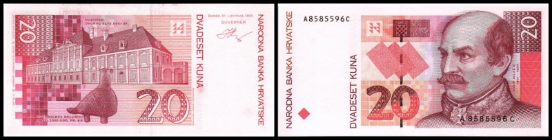 Narodna Bank / Nationalbank
 20 Kuna 31.10.1993, (B-H325) P-30a I