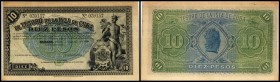 10 Pesos 12.8.1891, unsigned, minimale Bräunung, P-40b I/I-