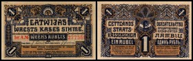 1 Rubel 1919, Sign. 1 u.2, Serie A, P-1 I
