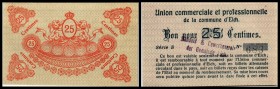 Notgeld
 25 Cent. o.D.(1918?) Keller 1.WK 53/37, Ser.B, KN m. Numerator Eich/Handels- u.Gewerbeverein I