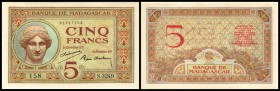 Banque de Madagascar
 5 Francs (1937/47) Sign.2, Serie S.3249, P-35(b) I
