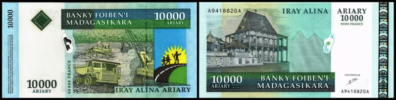 Banky Foiben`l Madagasikara (Francs/Ariary)
 10.000 Ariary/50.000 Francs o.D.(2...