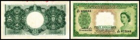 Britische Administration
 5 Dollars 21.3.1953, P-2, min. fleckig, kl. rote Farbflecken am oberen Rand II/III