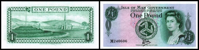 Isle of Man / Government
 1 Pfund o.D.(1983/Sign.5) Spezial Plastik, 1. derarti...