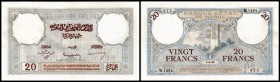 Banque d` Etat du Maroc
 20 Francs 1.3.1945 (letztes Datum) Serie W.1494, leicht wellig, P-18b I-