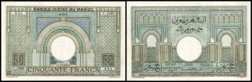 Banque d` Etat du Maroc
 50 Francs 28.10.1947, Serie C.2909, P-21 II+