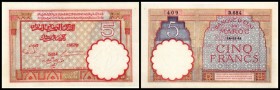 Banque d` Etat du Maroc
 5 Francs 14.11.1941, P-23Ab, min. Nadelstiche I-