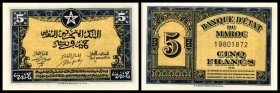 Banque d` Etat du Maroc
 5 Francs 1.8.1943, P-24(a) I
