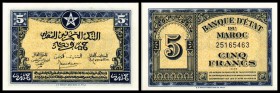 Banque d` Etat du Maroc
 5 Francs 1.3.1944, P-24(b) I