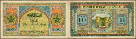 Banque d` Etat du Maroc
 100 Francs 1.3.1944, Sign.3) P-27(c) III