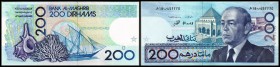 Banque du Maroc
 200 Dirhams 1987-1407(ca.1991, Sign.10) P-66a I