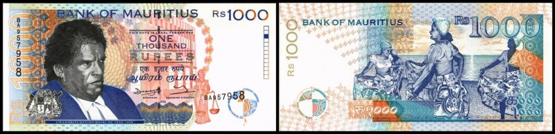 Bank of Mauritius
 1000 Rupees 1998, Sign.6, P-47 I