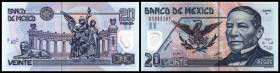 Banco de Mexico
 20 Pesos 17.5.2001, Serie D, Plastik, P-116a I