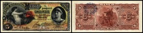 Specialized Issues
 5 Pesos 5.11.1913, Serie BO CA, P-S257c Banco National II-