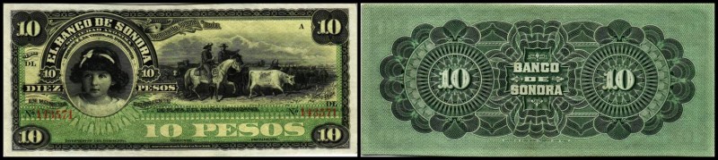 Specialized Issues
 10 Pesos ND (unissued remainder) Serie DL + A, P-S420r Banc...