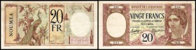 Banque de l’Indichine
 20 Francs (ca.1929) P-37b, geklebter Randschaden II