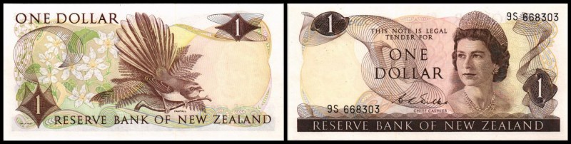 Reserve Bank
 1 Dollar o.D.(D.L.Wilks, 1968/75) P-163b Banknotenserie der Bank ...