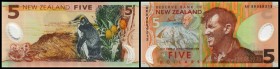 Reserve Bank
 5 Dollars (19)99, Sir E.Hillary und Mt.Everest, Polymer, P-185a Banknotenserie der Bank in eigener Mappe mit Beschreibung (Brash Typ II...