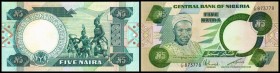 Central Bank / neue Währung
 5 Naira (1984, Sign.6) P-20c I