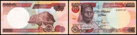 Central Bank / neue Währung
 100 Naira 1999, Fehldruck: Rs. mit Ortsangabe, P-28a I