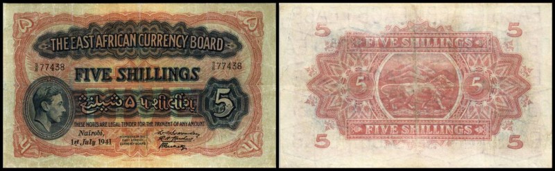 5 Shillings 1.7.1941, Serie S/8, 3 Sign., P-28a III