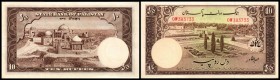 State Bank
 10 Rupien o.D.(1953 / Sign. G2 - A.Qadir) P-13, Nadelstiche I