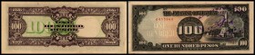 National Bank
 100 Pesos o.D.(1944) Vs. Stpl. 71x46 Jap.War Notes., Mitte Signatur , zu P-112a I