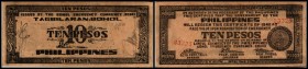 Philipp. Guerilla Noten 2. Weltkrieg
 10 Pesos 1942, Rs. 3 Sign., P-S137a I-