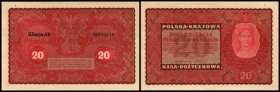 Republik
 20 Mark 23.8.1919, II Ser./2 Bst.+No.KN mit Beistrich 4mm hoch, P-26 Polska Kraljowa Kasa Pozyczkowa I