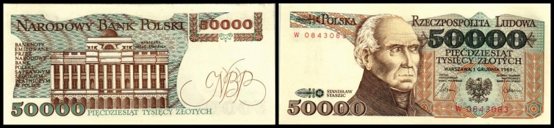 Peoples Republic of Poland / Nationalbank
 50.000 Zloty 1.12.1989, P-153a I-