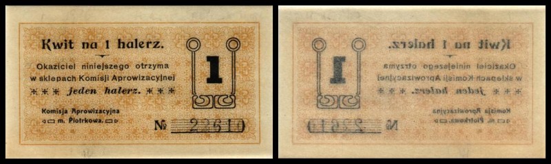 Notgeld
 Lot 3 Stück, 1,2,4 hal. (1916/17) R-297/1-3b Katalog Podczaski Piotrko...