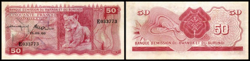 50 Francs 15.9.1960, Serie E, P-4a II/III