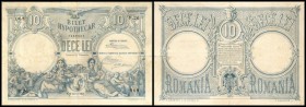 Bilet Hypothecar
 10 Lei 12.6.1877, 3 Signaturen, Serie P + KN, min. Eckfehler, P-2r III