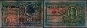 Abstempelung von österr.-ung. Kronenbanknoten (1919)
 100 K 1912, Ri-9 Timbru Special auf dtsch. Seite (Bukowina) III