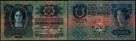 Abstempelung von österr.-ung. Kronenbanknoten (1919)
 20 K 1913, Ri-15 Timbru Special auf ung. Seite (Siebenbürgen) III
