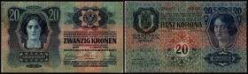 Abstempelung von österr.-ung. Kronenbanknoten (1919)
 20 K 1913, Ri-15 Timbru Special auf ung. Seite (Siebenbürgen) III-