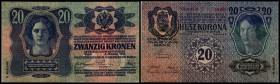 Abstempelung von österr.-ung. Kronenbanknoten (1919)
 20 K 1913/II., R-16 Timbru Special auf ung. Seite (Siebenbürgen) III