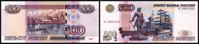 Währunsreform (1 Rb. neu = 1000 Rb. alt)
 500 Rubel 1997/2004 Rs. gebrochene SiStreifen, KN Bst. beide gleich, P-271c I