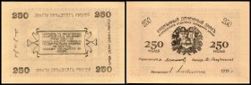 Askhabad Nationalbank
 250 Rubel 1919, P. sämisch, Udr. viol., P-S1146 I