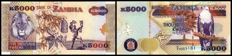 5000 Kwacha 1992(1996, Sign.11) P-41a I