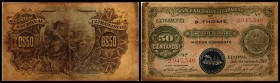 Portuguese Administration
 50 Cent. 5.11.1914, Siegel Typ II, P-15, kl. Randeinriß, st. gebräunt IV
