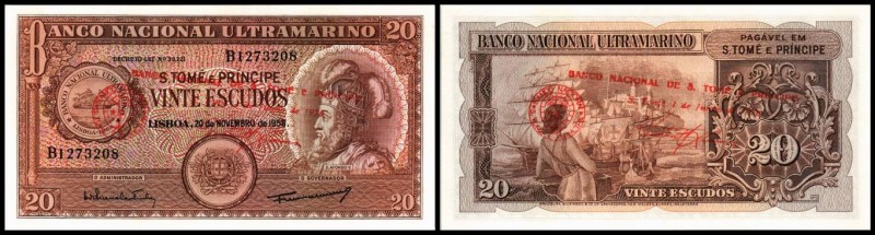 Banco Nacional und Banksiegel rot, beidseitig
 20 Escudos 1.6.1976(auf 20.11.19...