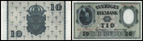 Reichsbank
 10 Kronen 1945, Jahr/KN rot, P-40f I