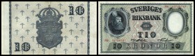 Reichsbank
 10 Kronen 1951, Jahr/KN rot, P-40/l I