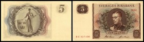 Reichsbank
 5 Kronen 1954, Wz. Kopfform breit, P-42a I