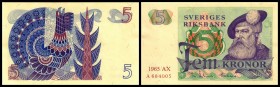 Reichsbank
 5 Kronen 1965, Gustav Wasa, P-51a I