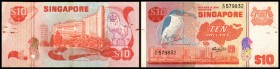 10 Dollars o.D.(1980) P-11b, rost. Heftklammerspuren III