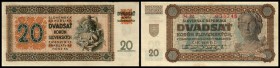 Banknoten der Republik
 20 Kronen 1942, P-7a II+
